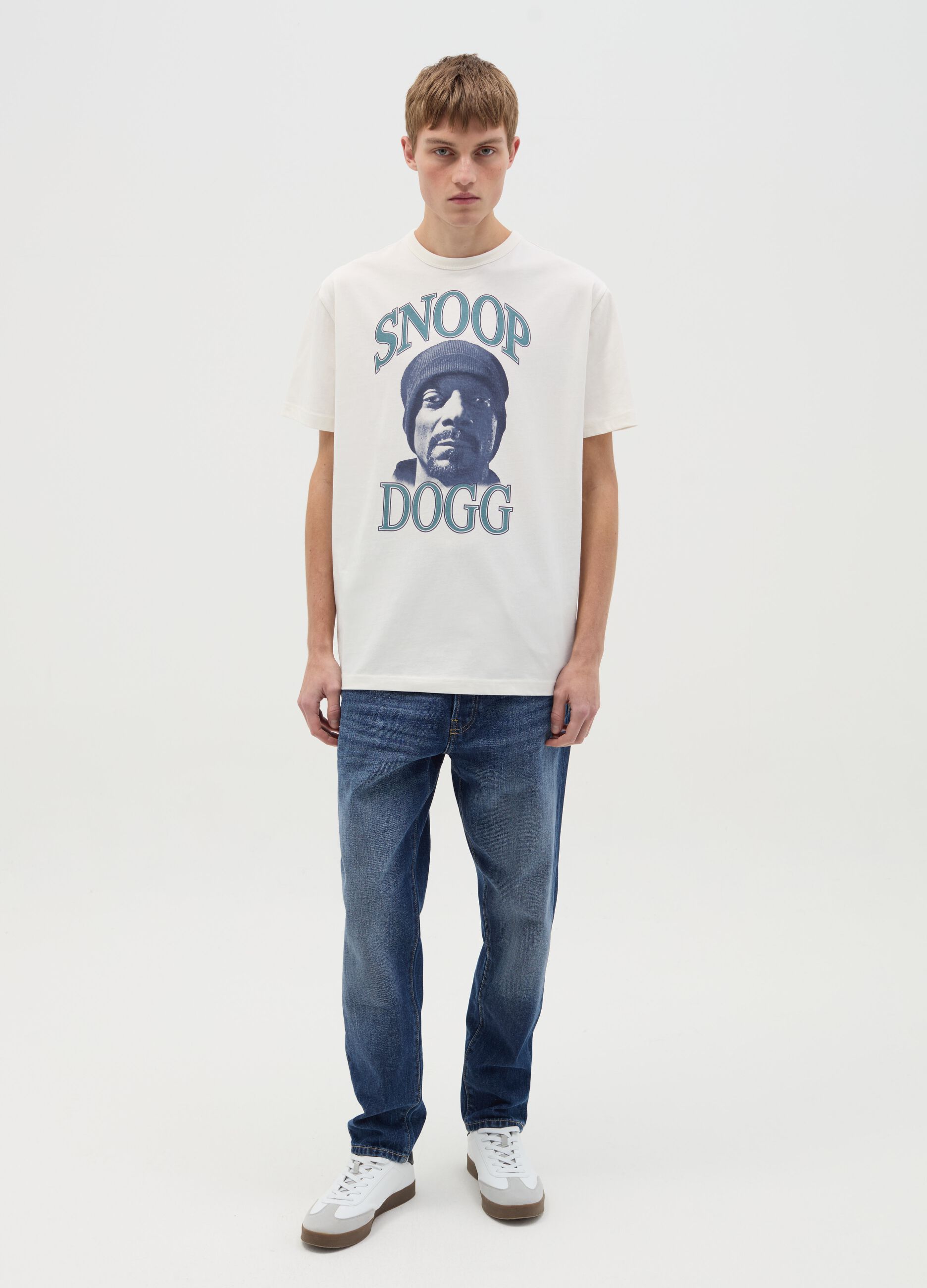 Cotton T-shirt with Snoop Dogg print