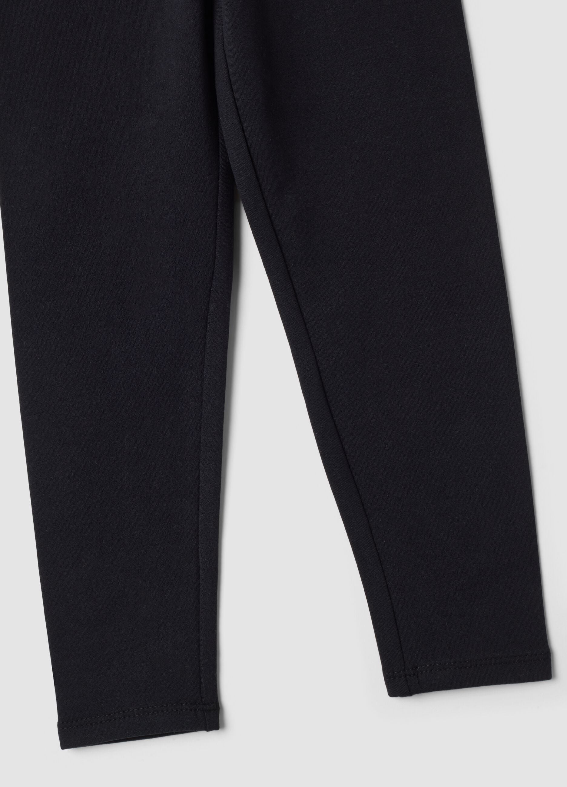 Leggings neri in cotone organico elasticizzato skinny fit
