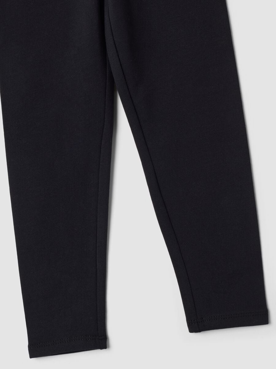 Leggings neri in cotone organico elasticizzato skinny fit_3