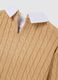 Maglione beige da bambina regular fit con lavorazione a maglia_3