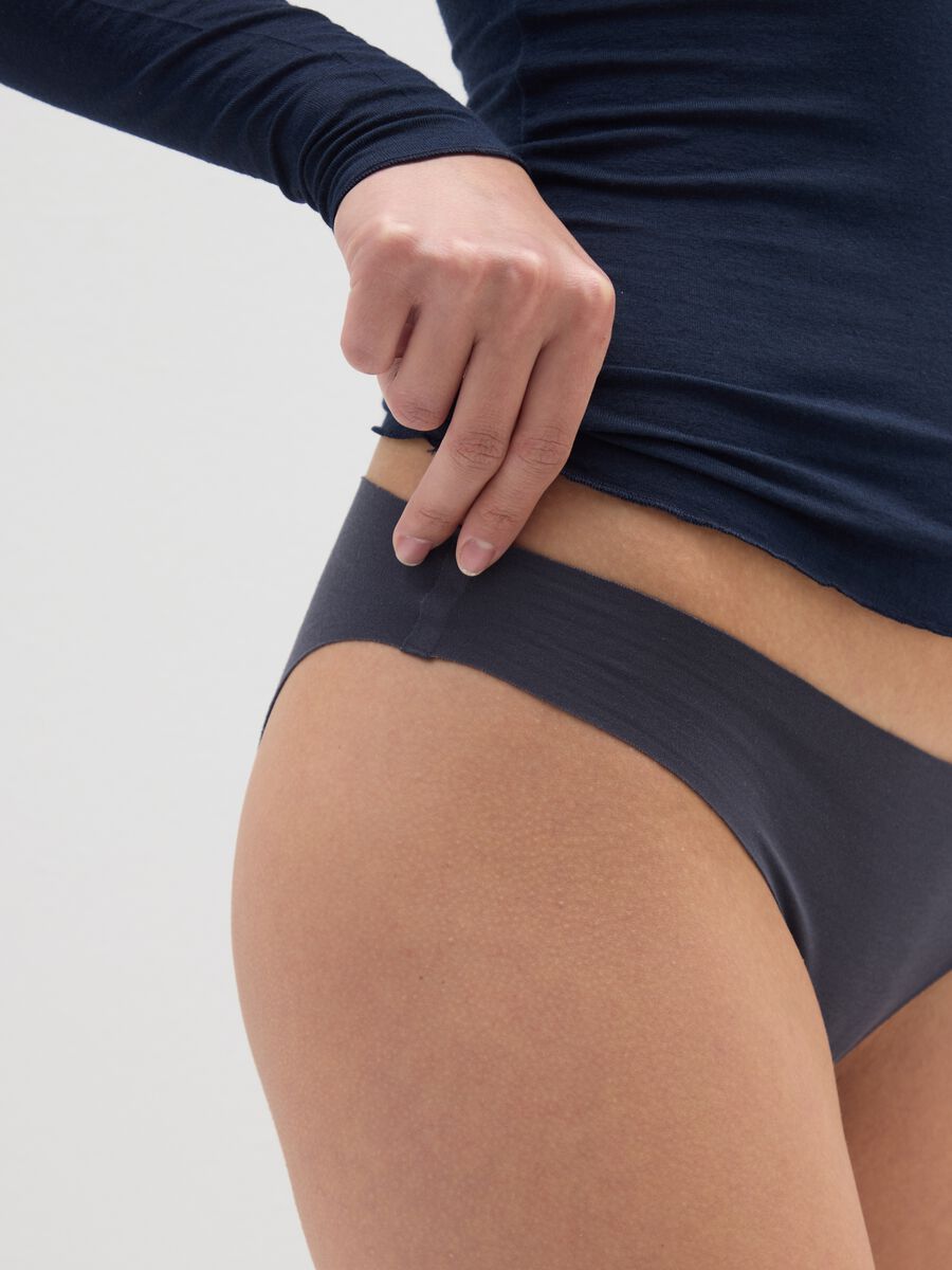 Slip blu notte in tessuto elasticizzato_3