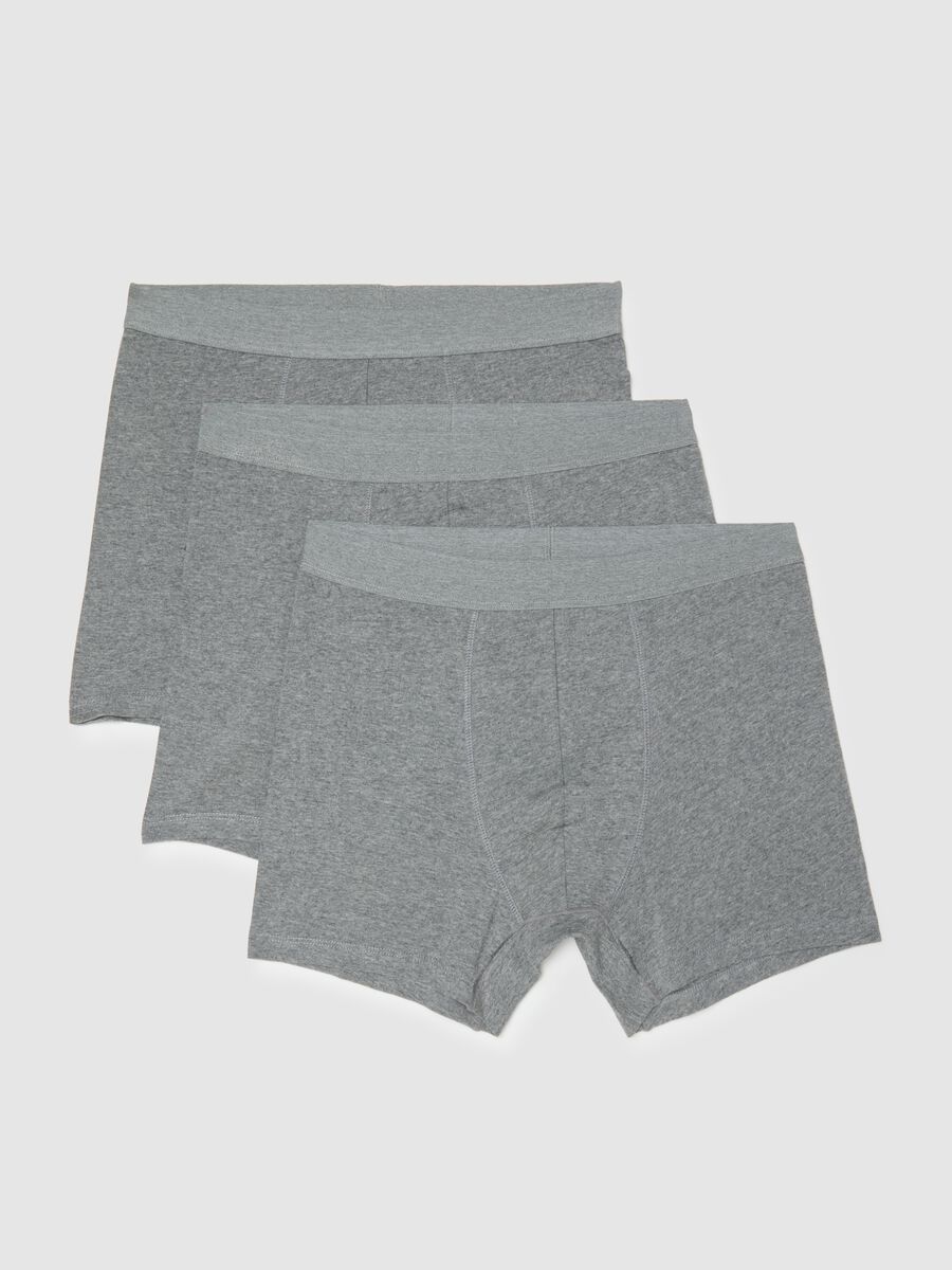 Three-pack of grey stretch cotton boxer briefs regular fit_4