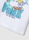 T-shirt in puro cotone bianca da bambino oversize fit con dinosauri_2