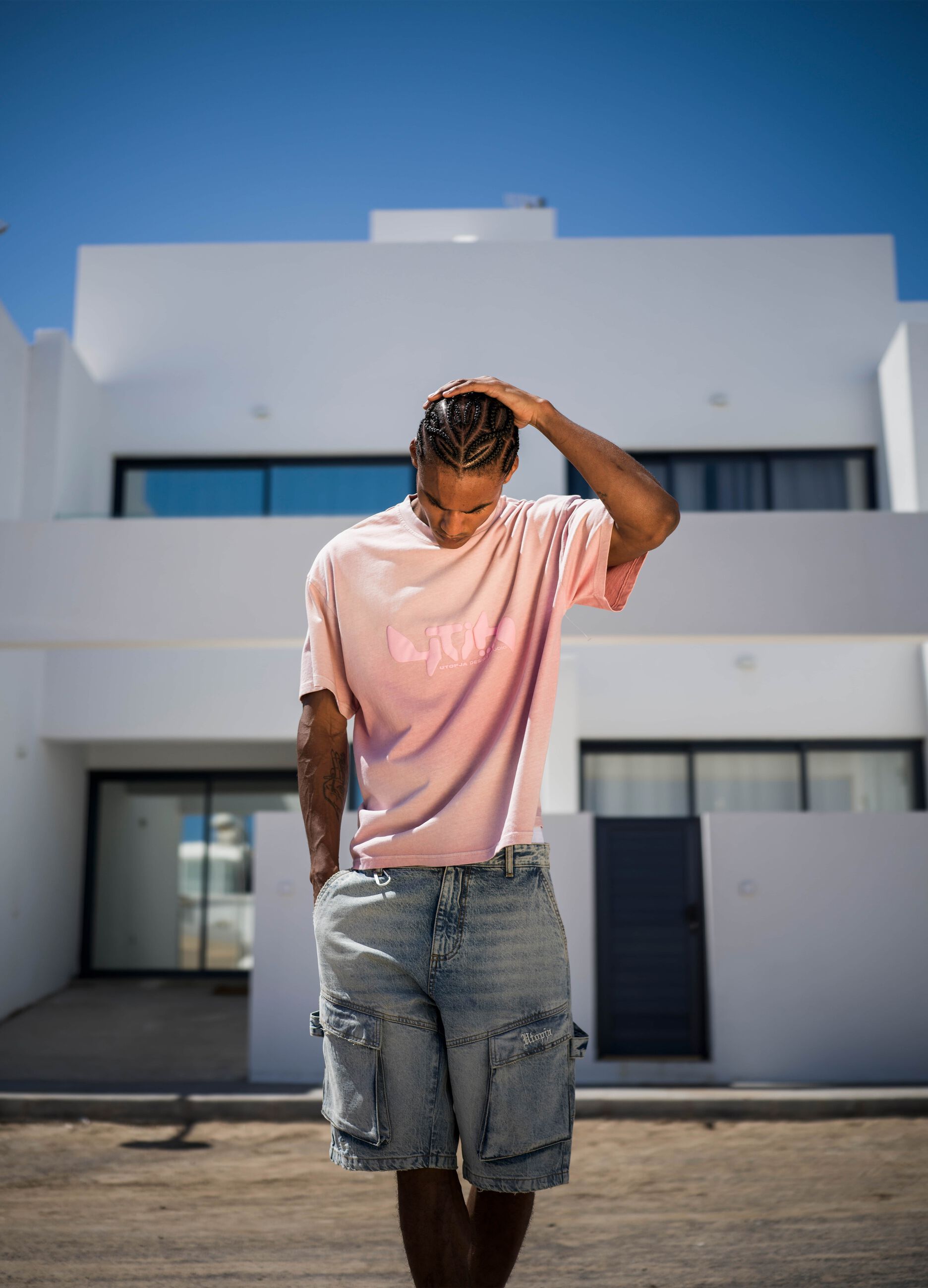 Sunfaded Graphic T-shirt Pink