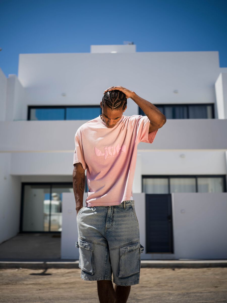 Sunfaded Graphic T-shirt Pink_0