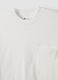 T-shirt bianca in puro cotone girocollo con taschino boxy fit_1