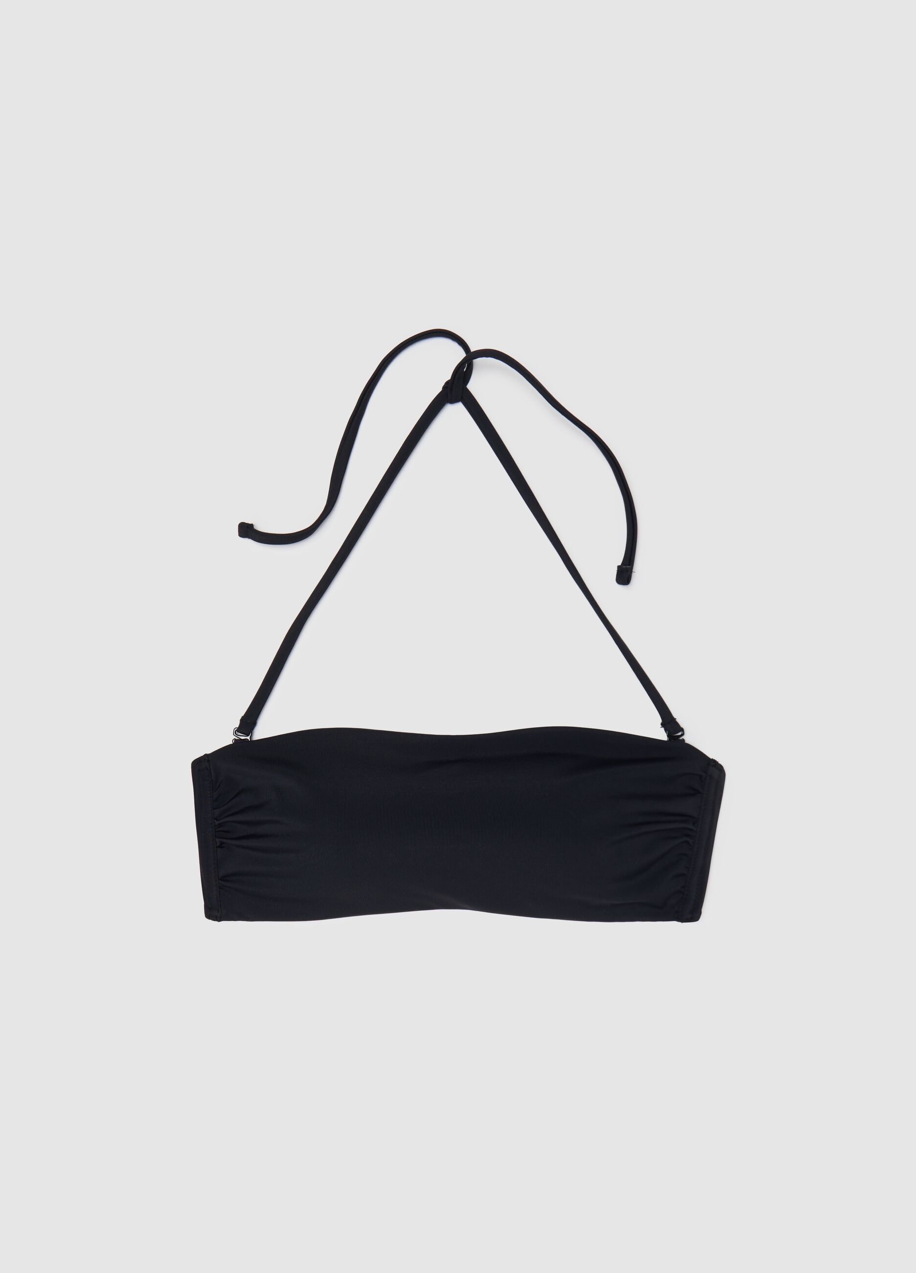 Black bandeau bikini top