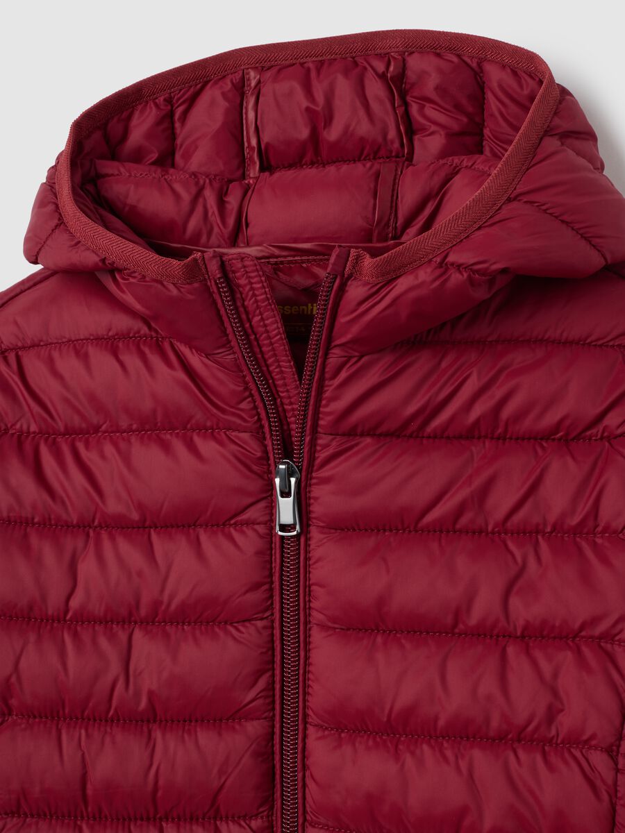Giacca da bambino in misto rosso regular fit impermeabile_2