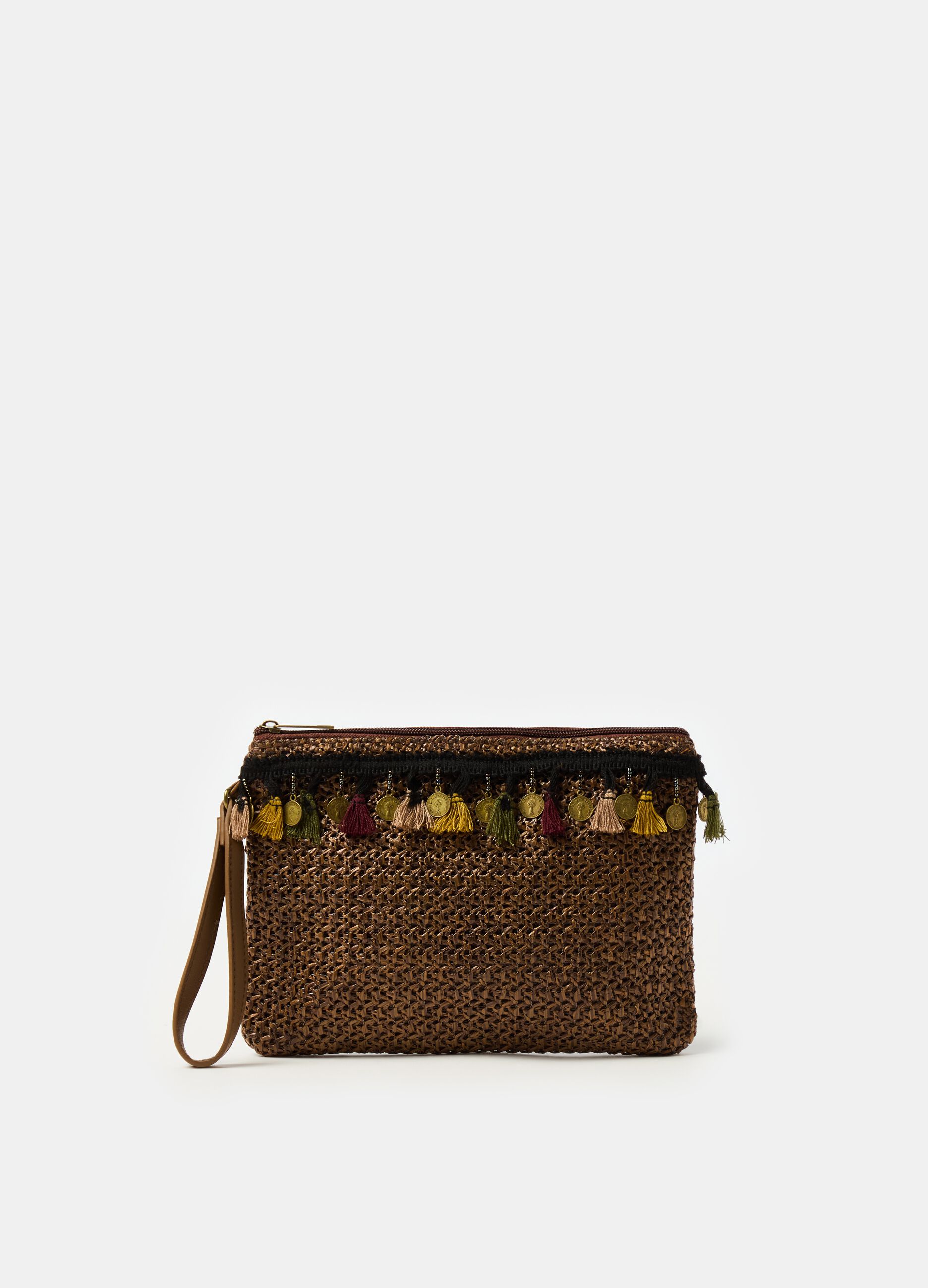 Ovs Pochette con applicazione crochet e nappine