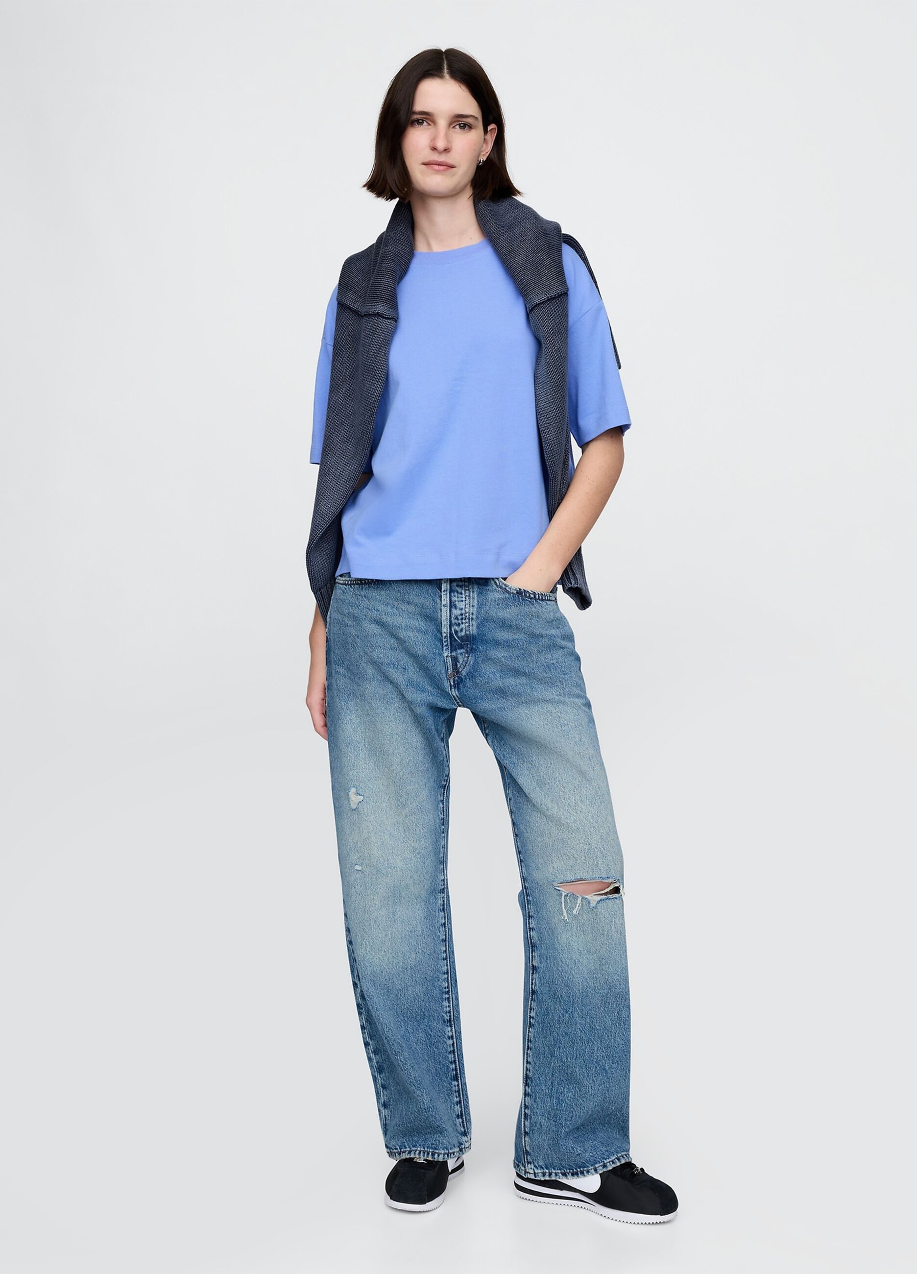 Gap Short Sleeve Blue Cotton T-shirt