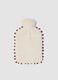 Soft white hot water bottle with Christmas embroidery_1