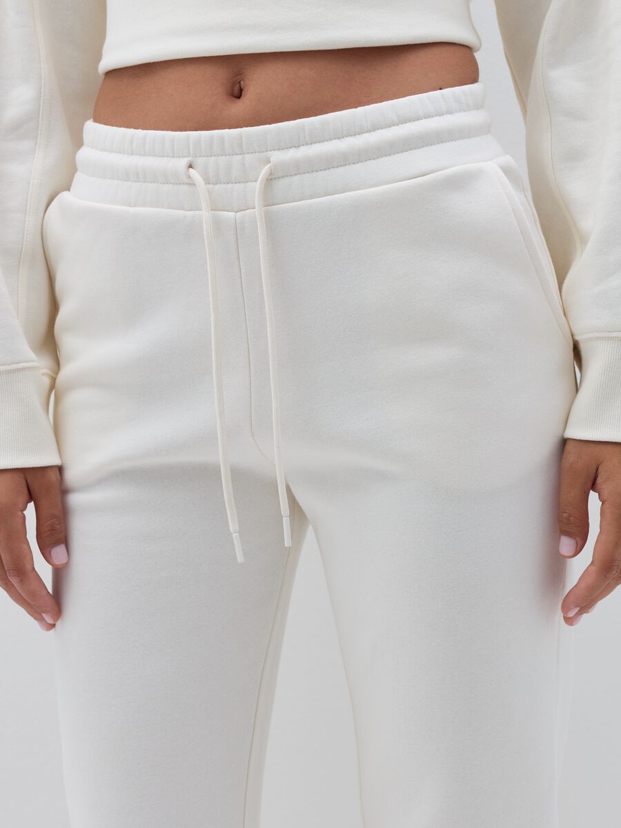 Fleece joggers with drawstring_3