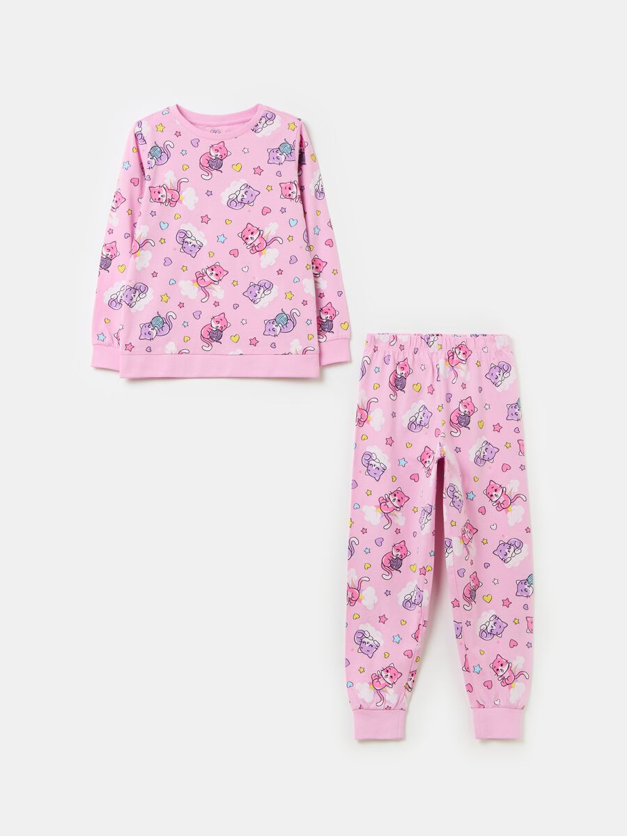 Organic cotton pyjamas with print_0