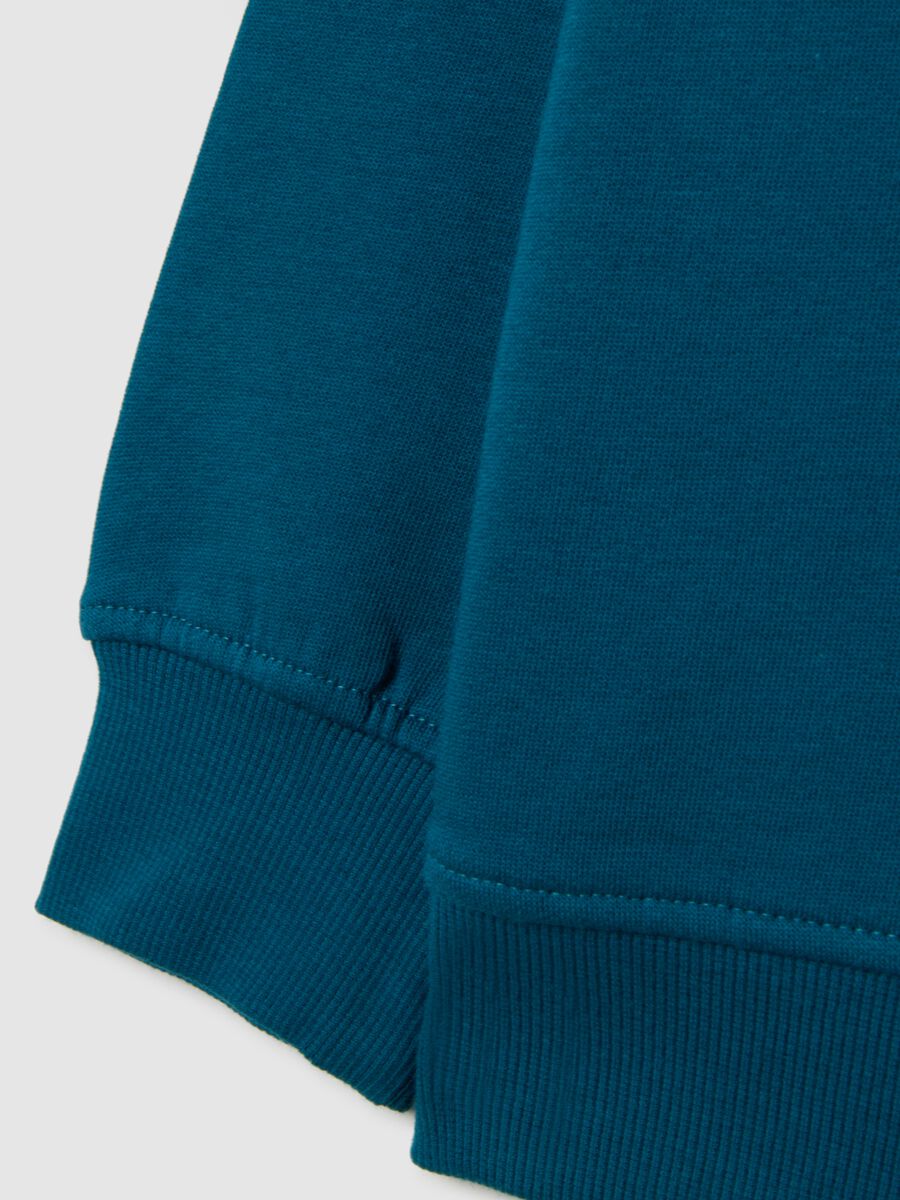 Children's blue pure cotton sweatshirt regular fit with print_3