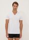 White pure Supima cotton V-neck T-shirt, regular fit_0
