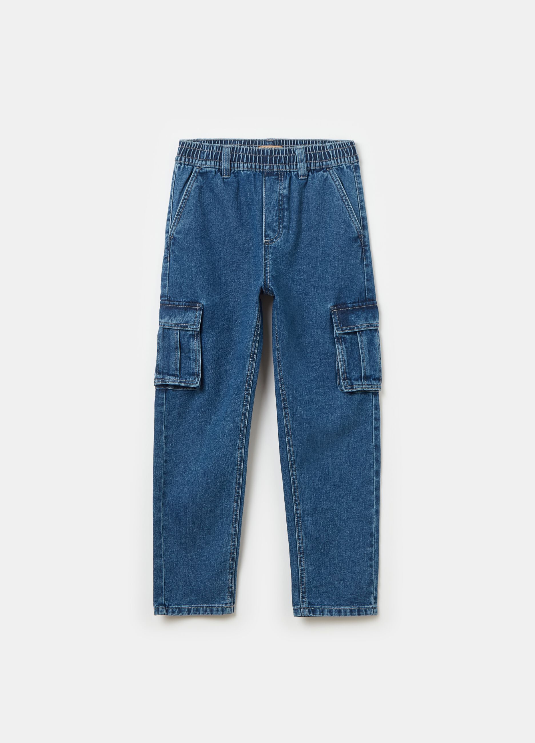 Joggers cargo in denim