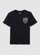 Regular fit black pure cotton T-shirt with motivational messages_4