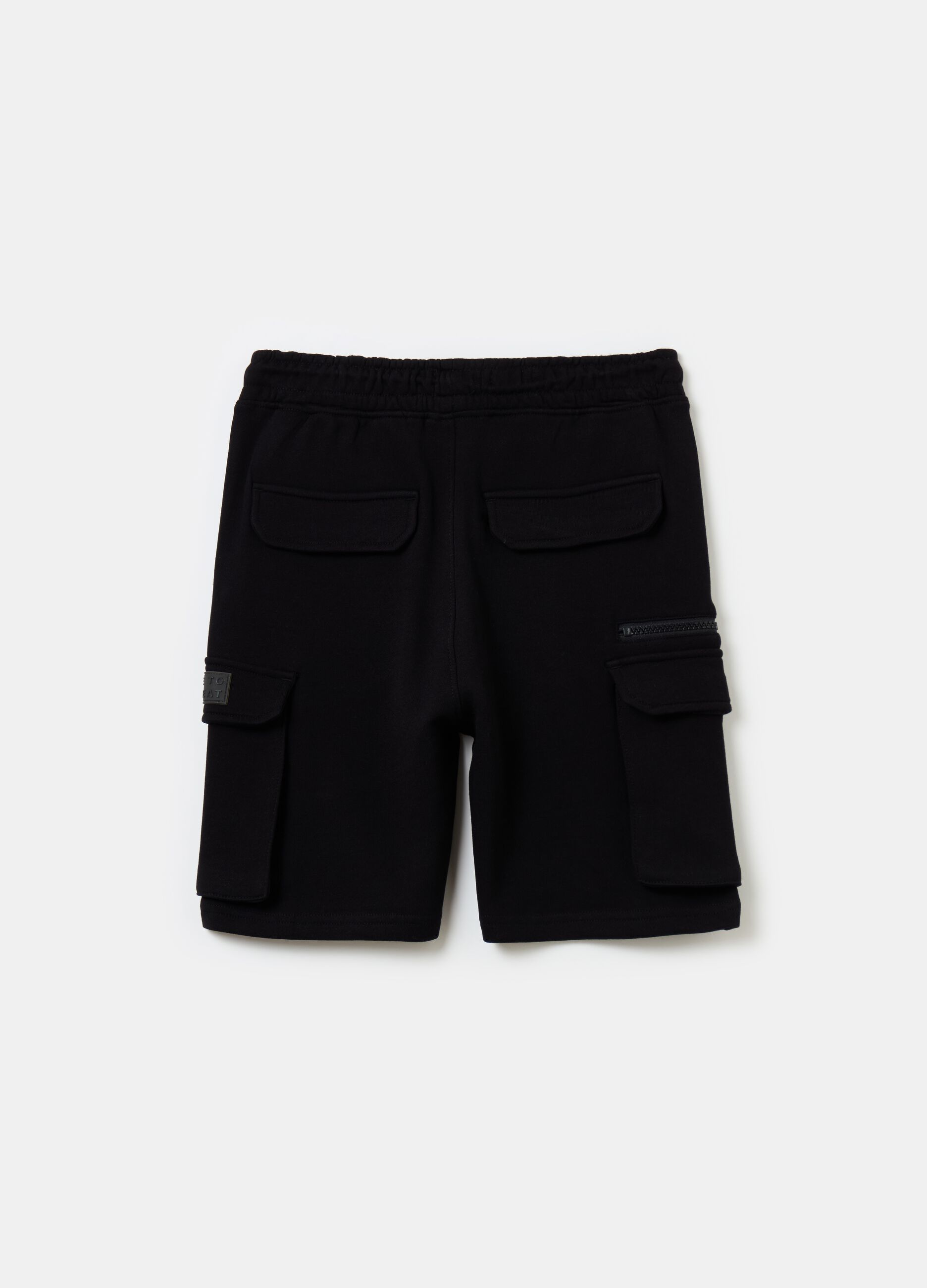 Cargo shorts in French Terry with drawstring