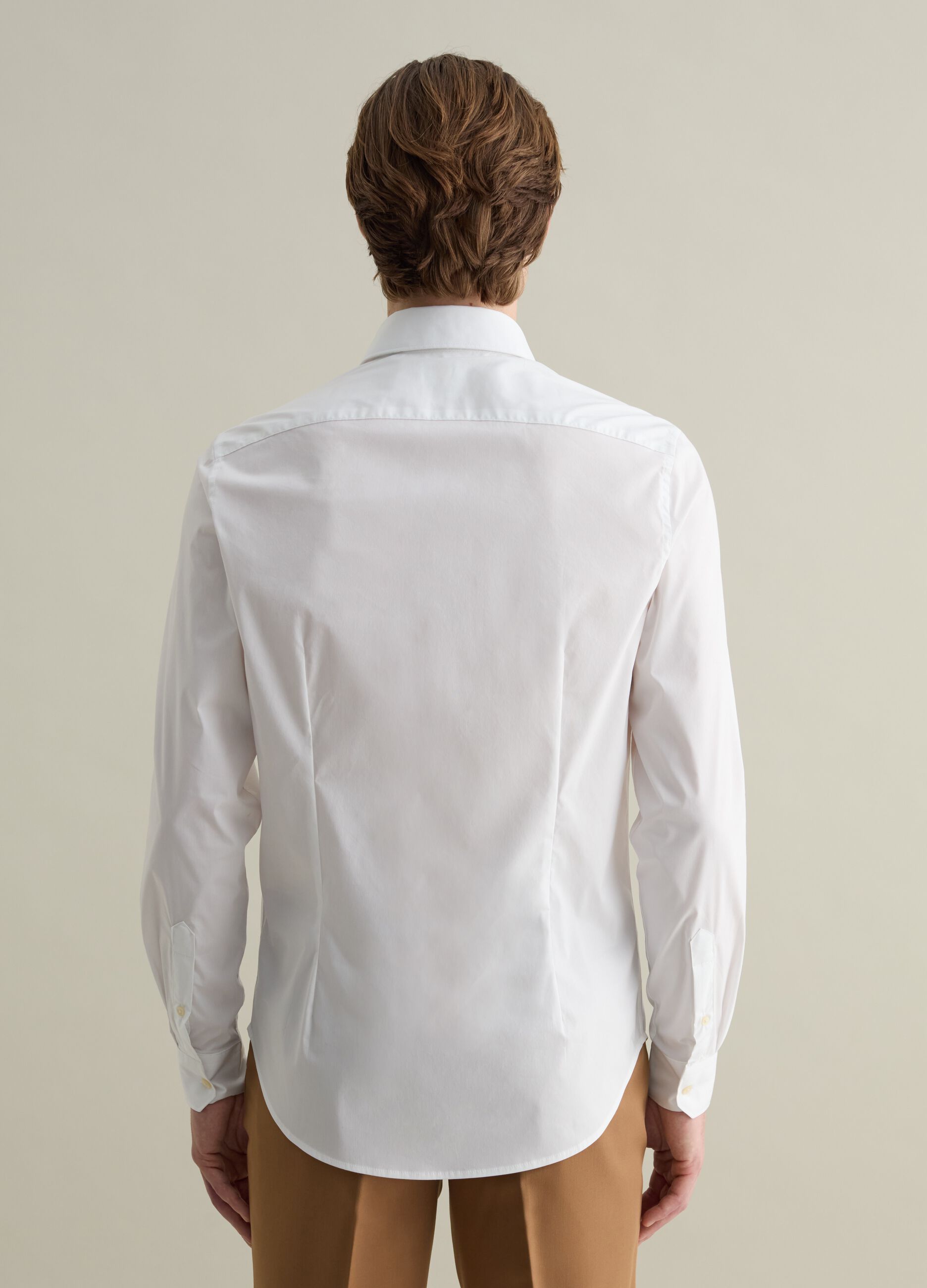 Camicia slim fit stretch tinta unita