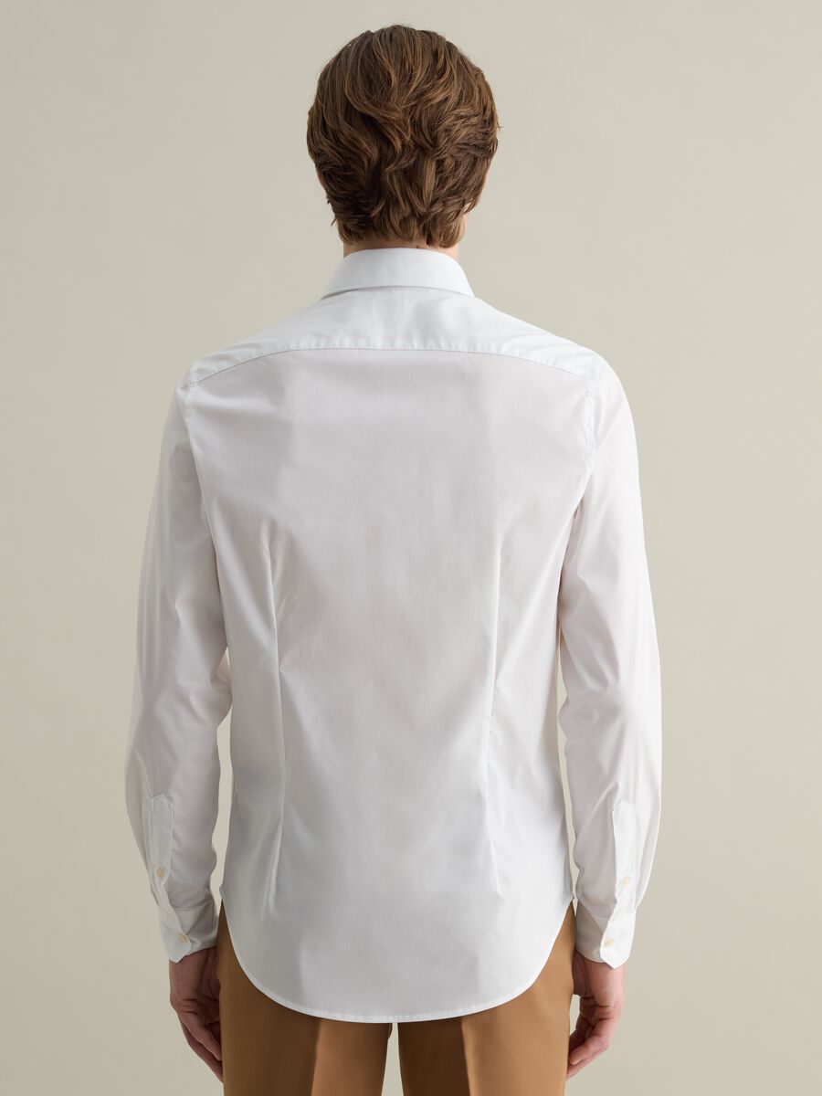 Solid colour stretch slim-fit shirt_2