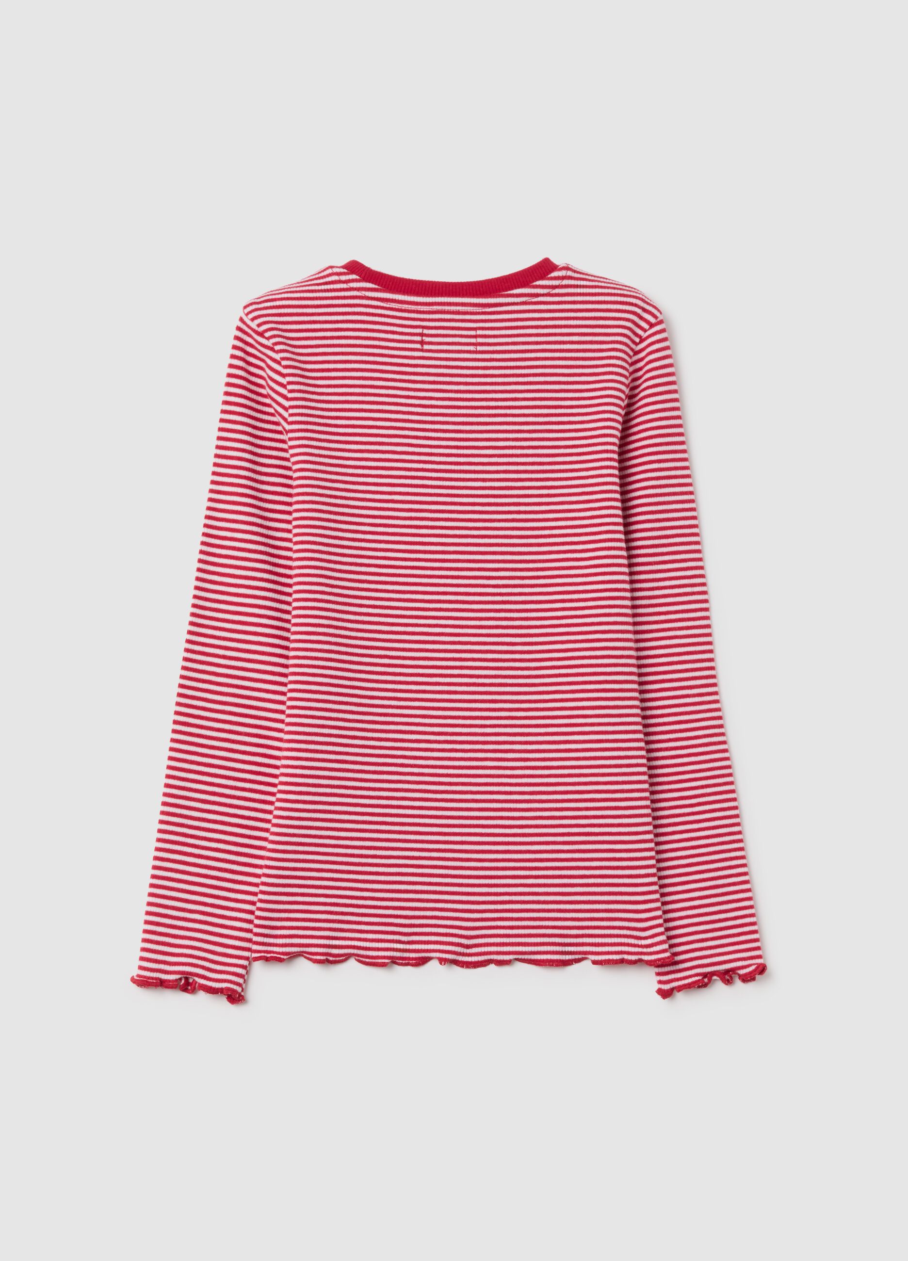 Multicolour children’s regular fit cotton striped top
