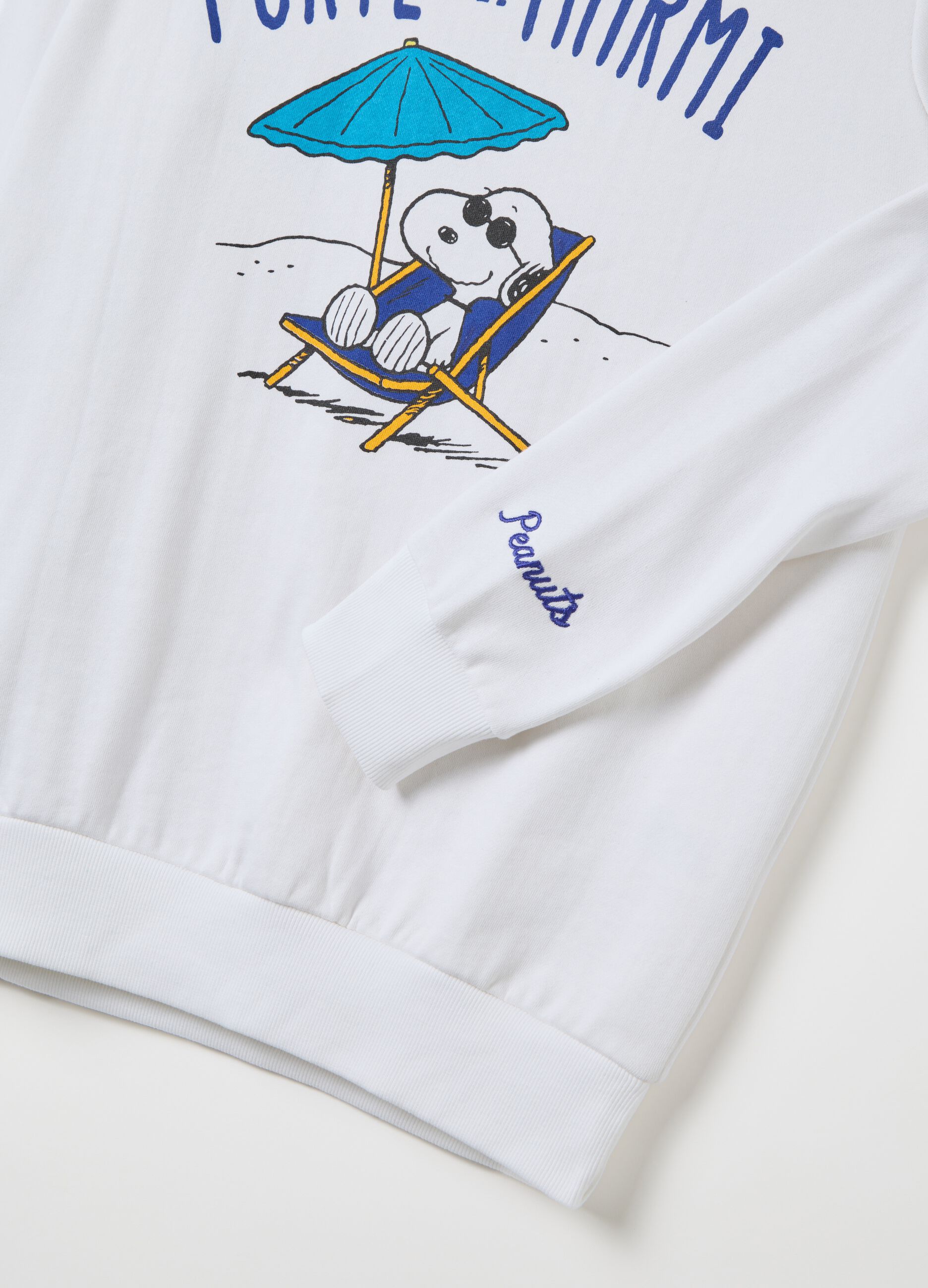French Terry sweatshirt with "Forte dei Marmi" Snoopy print
