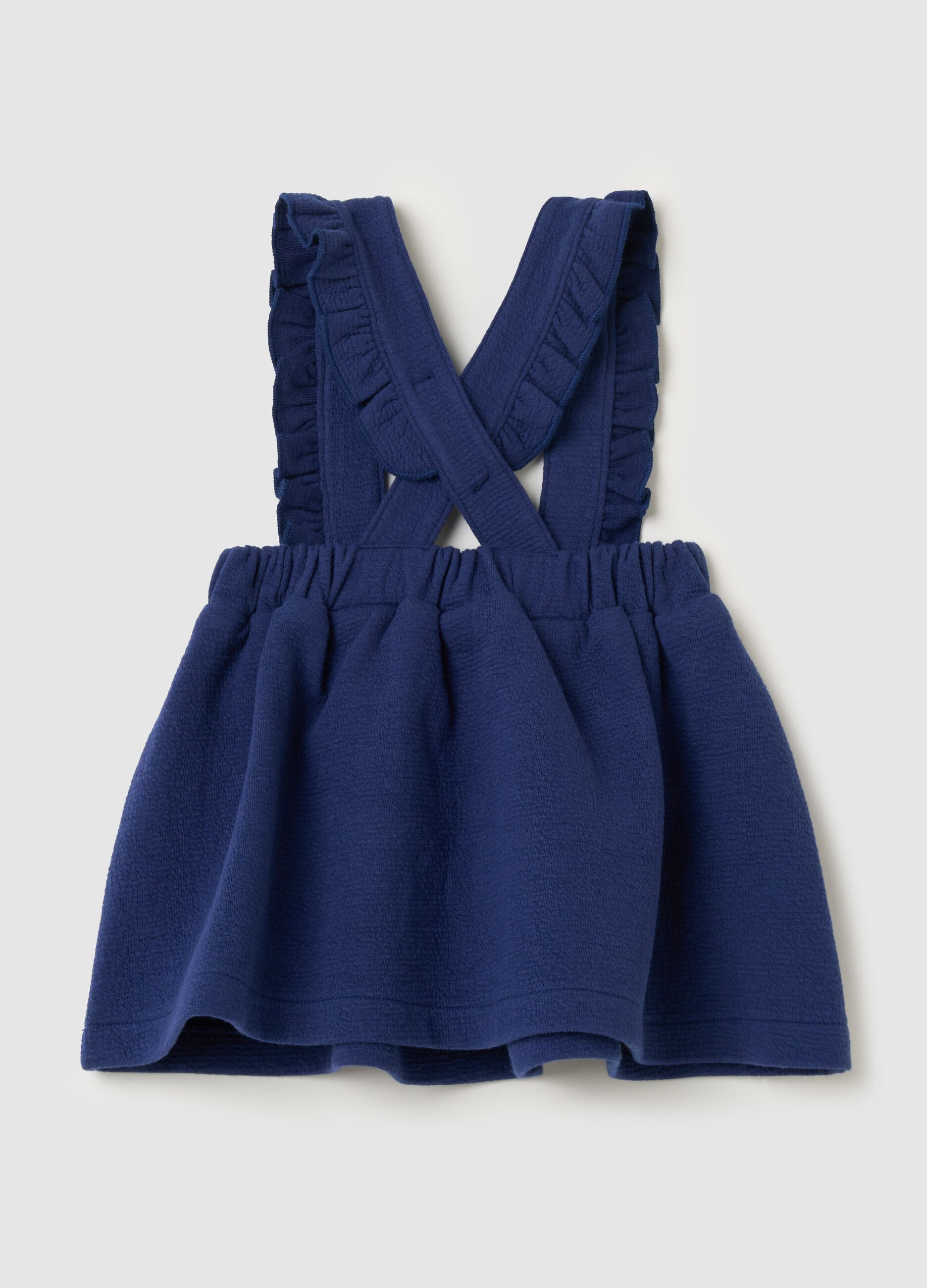Pinafore in fleece with frills