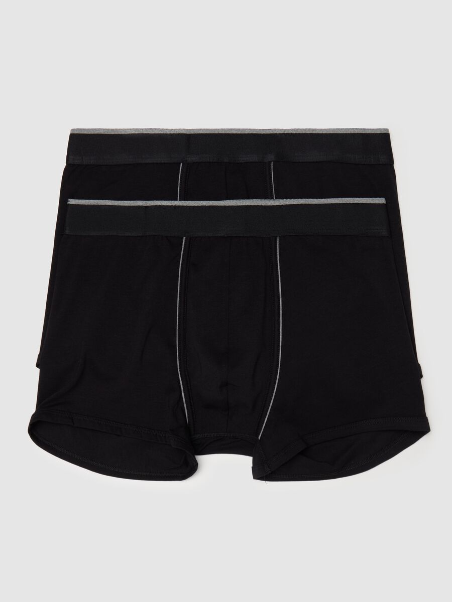 Two-pack boxer shorts in Supima cotton with contrasting piping_4