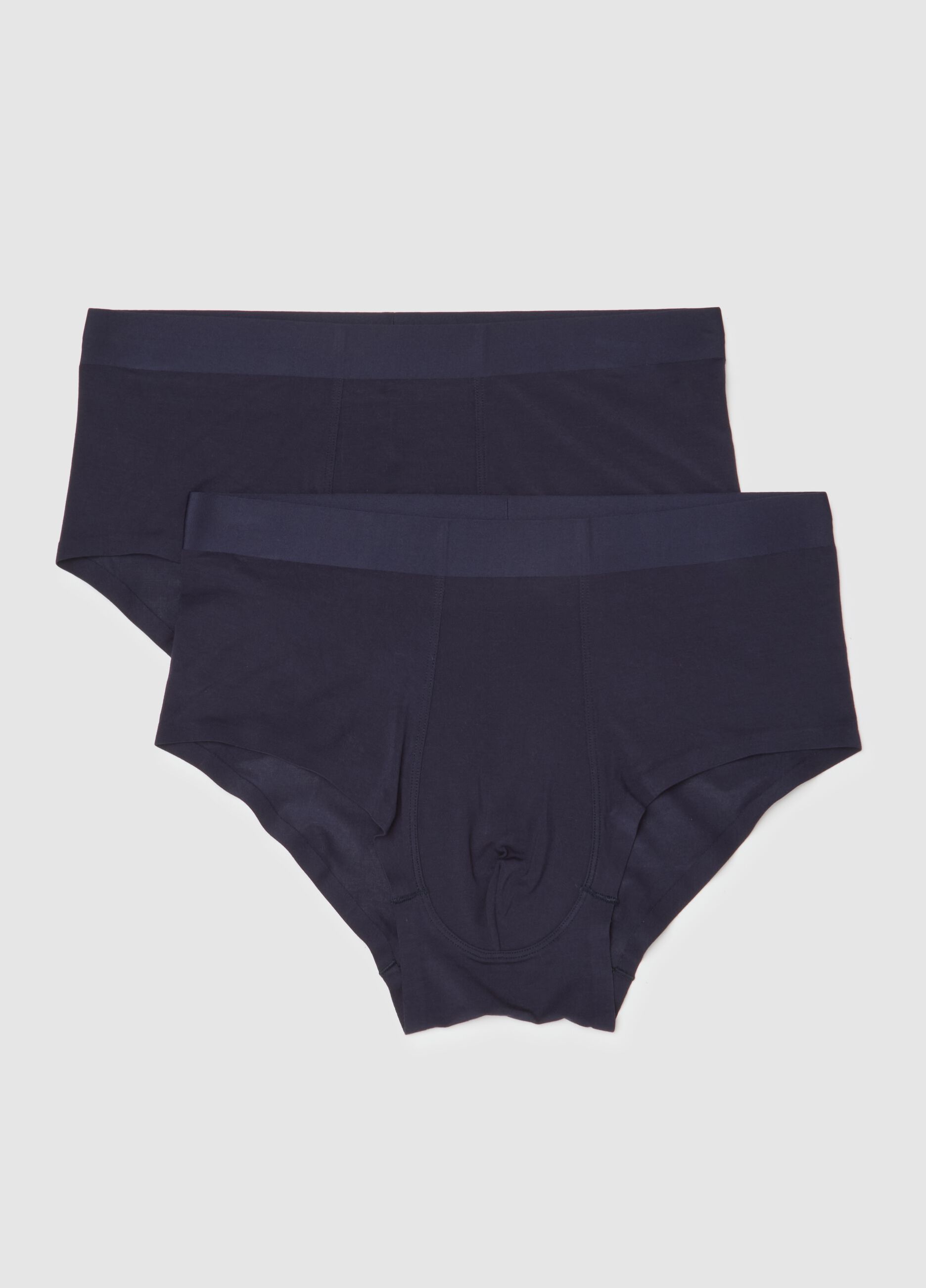 Pack of two stretchy blue briefs