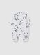 White pure cotton baby sleepsuit with print_1