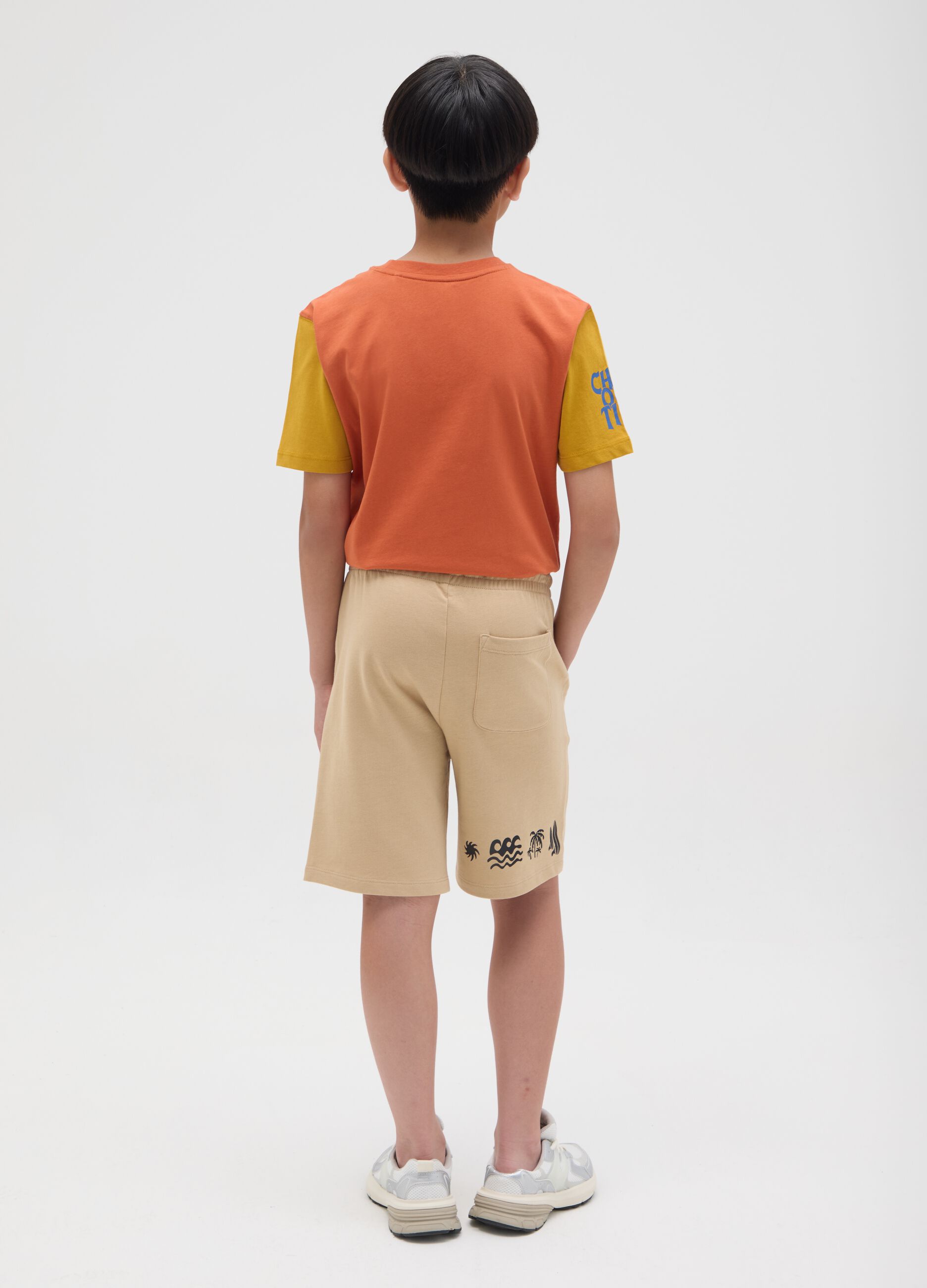 Boys' Beige Pure Cotton Regular Fit Shorts