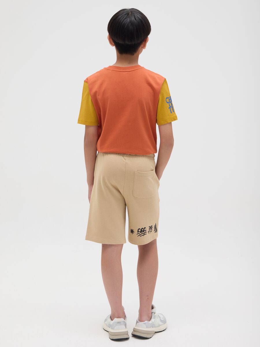Boys' Beige Pure Cotton Regular Fit Shorts_1