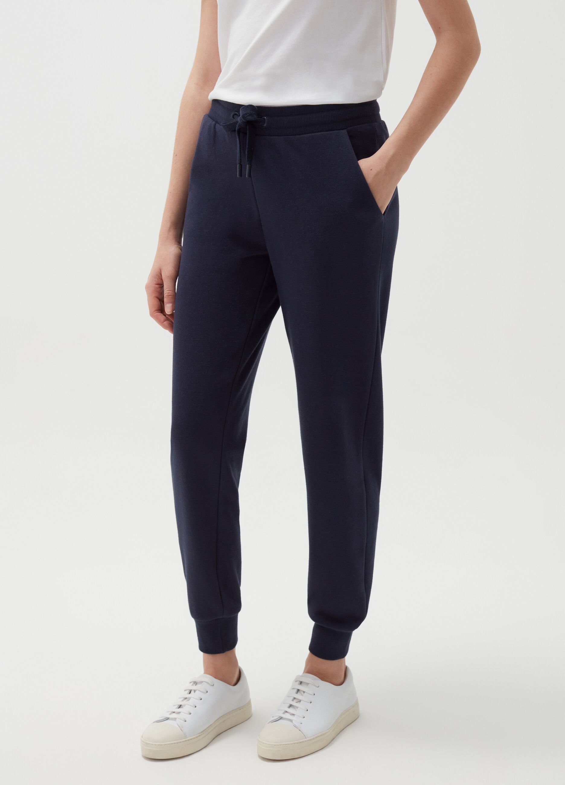 Joggers in felpa con coulisse_1