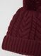 Girl's red hat with jacquard knit pompom_2