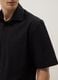 Black short-sleeve shirt with classic collar_3