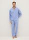Regular fit blue pure cotton pyjamas_0