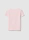 Pink pure cotton regular fit printed t-shirt for girls_1