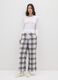 Grey checked flannel pyjama trousers_0