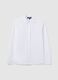 White Cotton Slim Fit Shirt_4