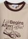Pink cotton T-shirt with front graphic print and contrast trims_6