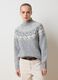 Multicolour Vulcan Collar Sweater Regular Fit with Jacquard Patterns_2