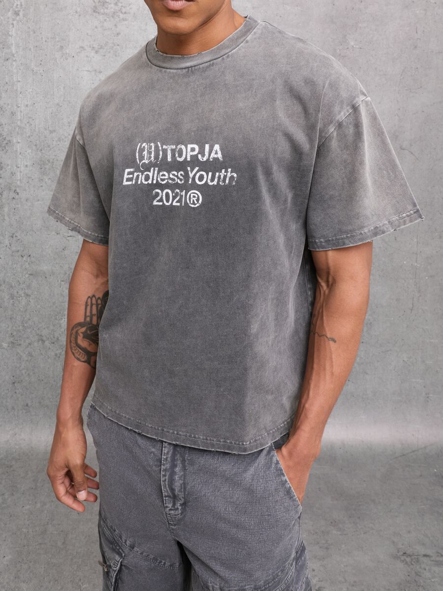 Sunfaded Oversize T-shirt Vintage Grey_2