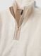 White half-zip pyjama sweatshirt, regular fit_1
