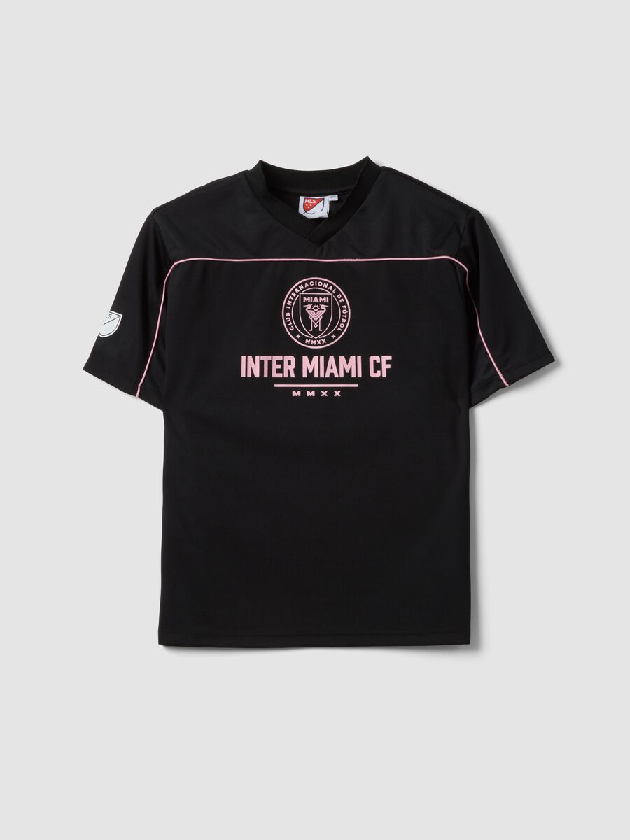 T-shirt in puro cotone nero regular fit Inter Miami CF_0