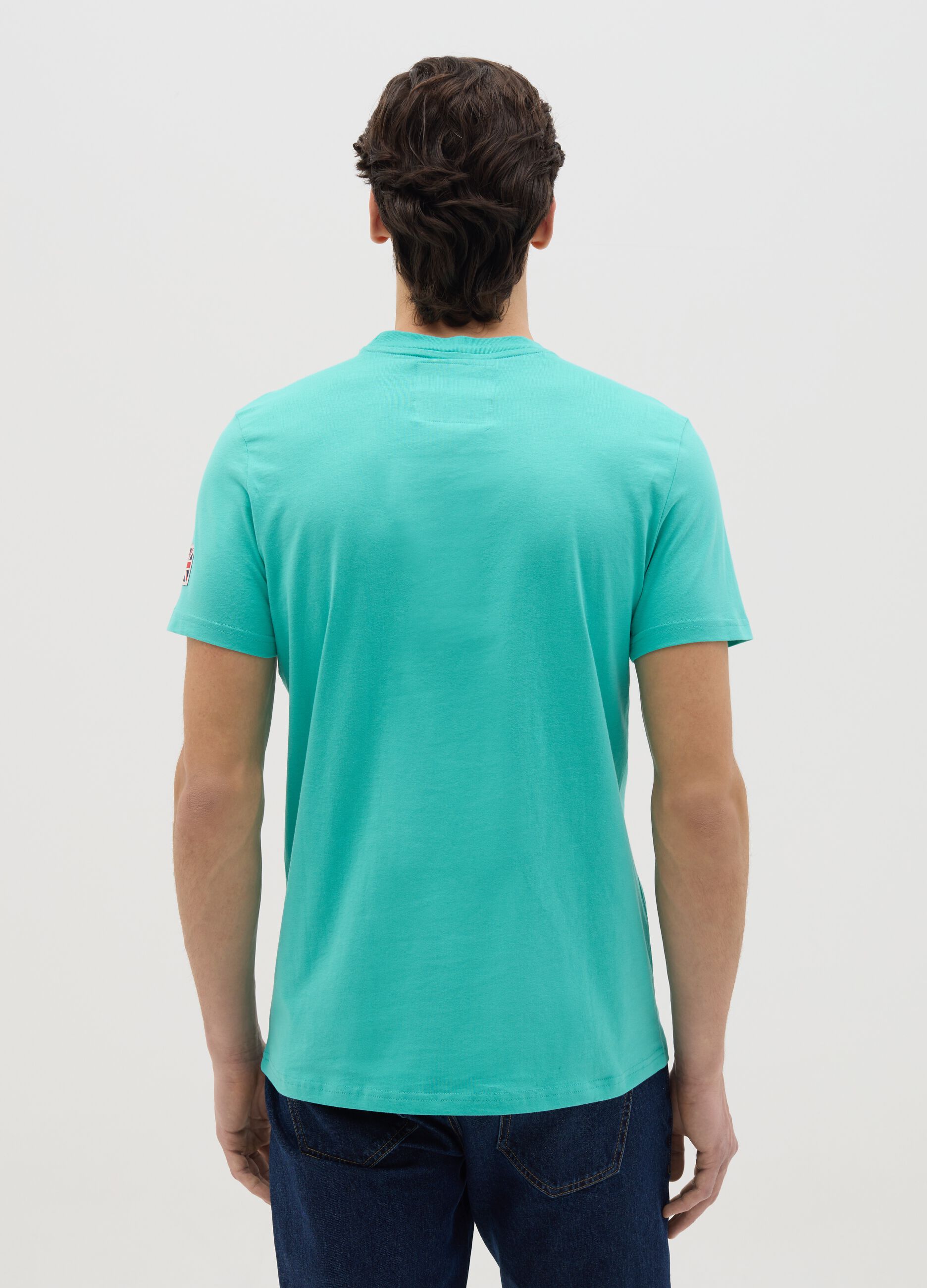 Cotton T-shirt with logo print