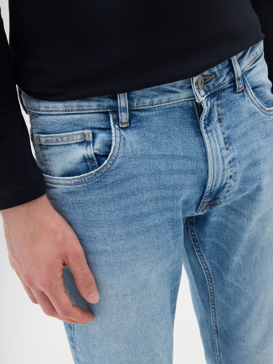 Stretch Denim Blue Jeans_3