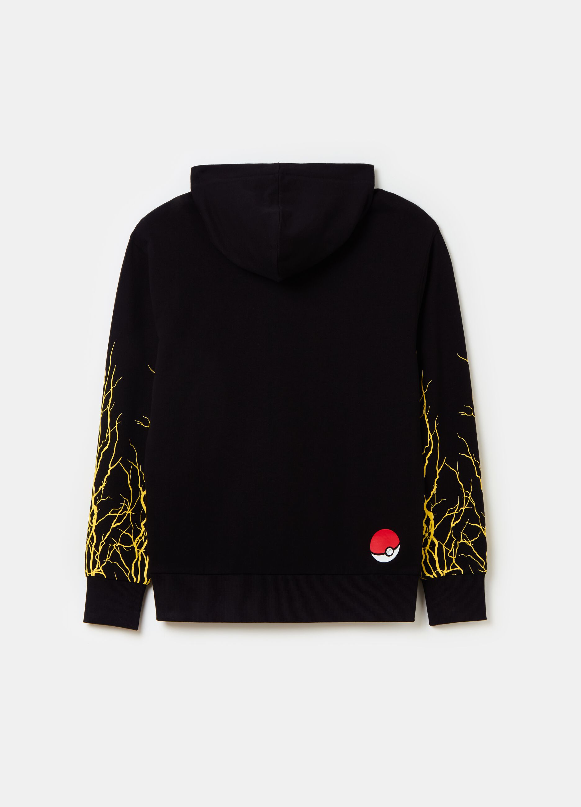 Sweatshirt with hood and Pikachu print