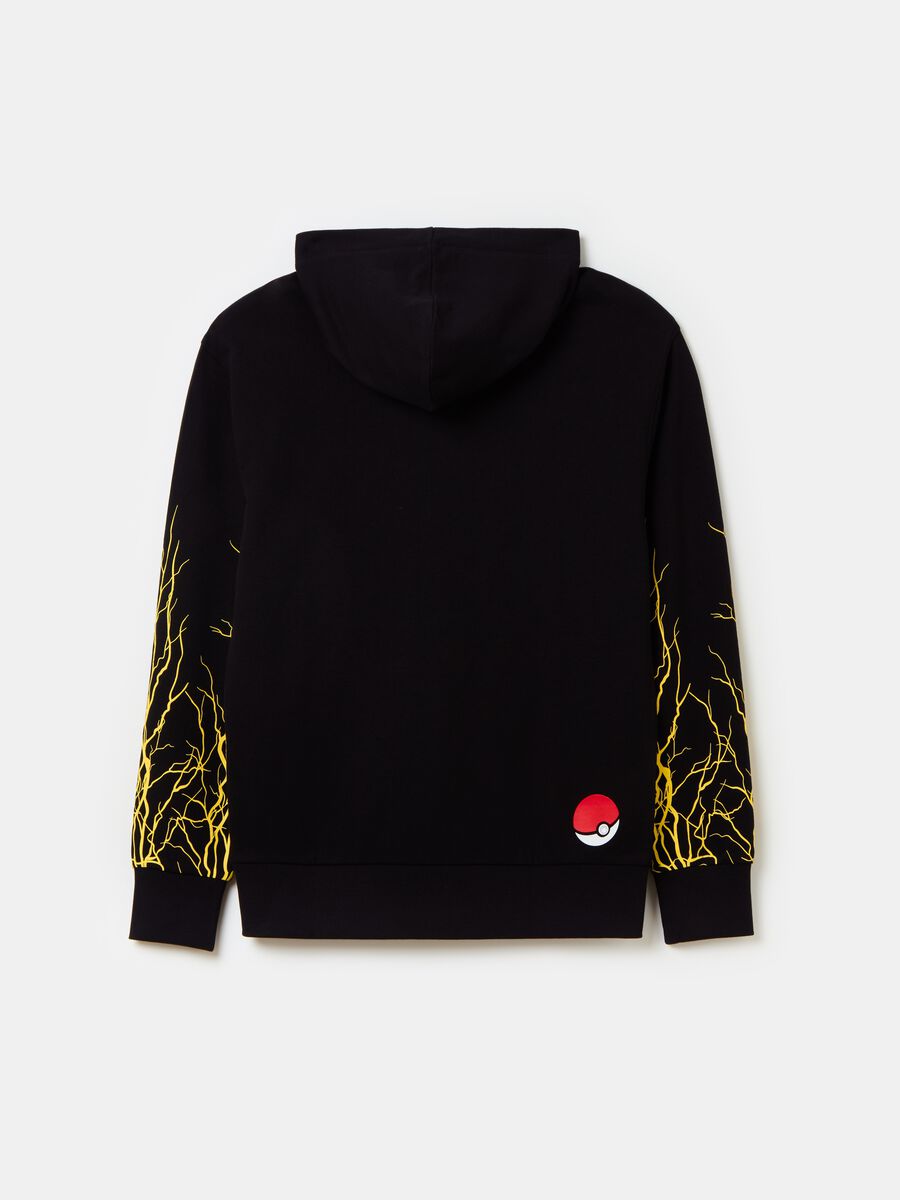Sweatshirt with hood and Pikachu print_1