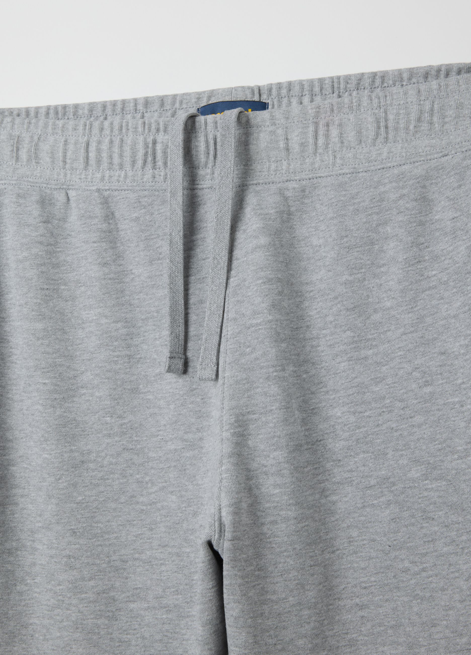 Grey pure cotton trousers with oversized fit