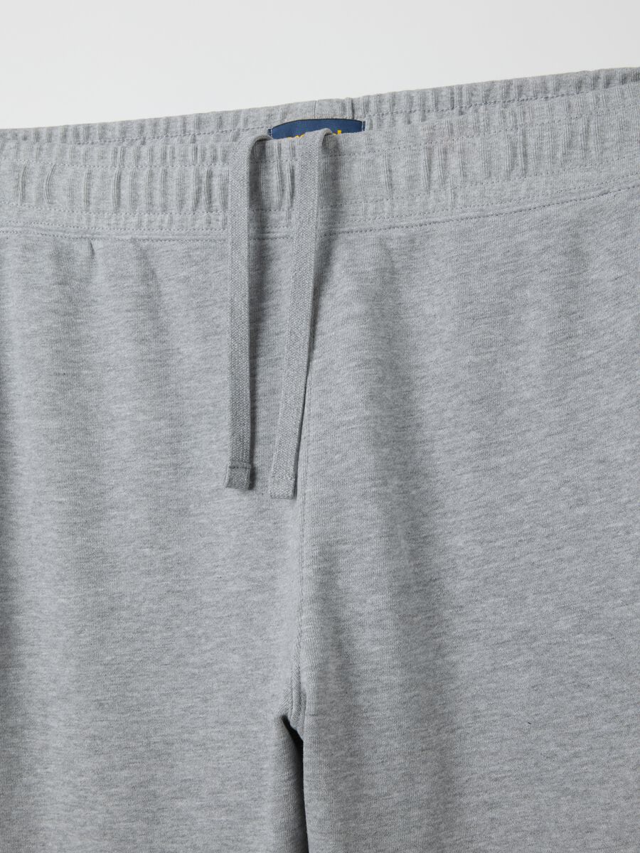 Grey pure cotton trousers with oversized fit_1